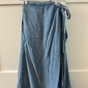 Denim Wrap Skirt